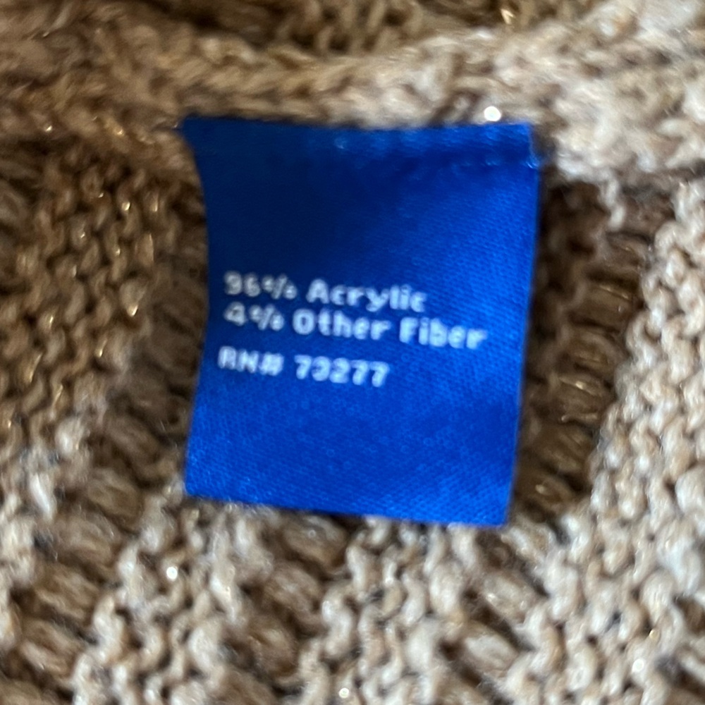 Apt. 9 Long Open-Front Ribbed Cardigan Camel Tan - Picture 7 of 7